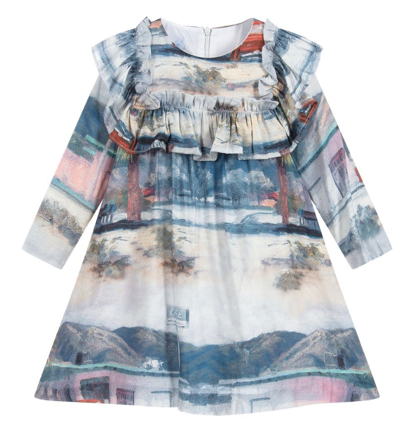 Blue & Pink Viscose Dress