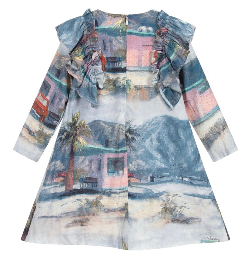 Blue & Pink Viscose Dress