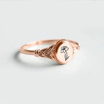 Preorder- Birth Flower Ring