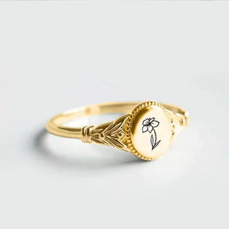 Preorder- Birth Flower Ring