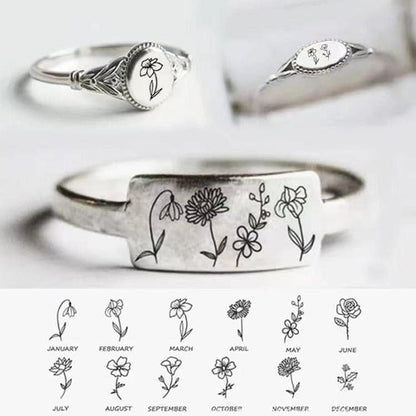 Preorder- Birth Flower Ring