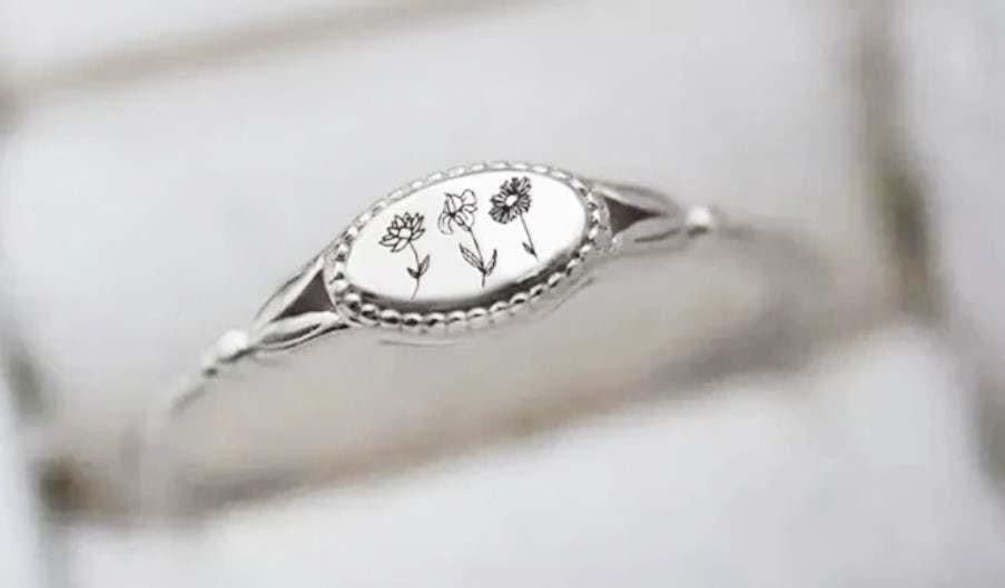 Preorder- Birth Flower Ring