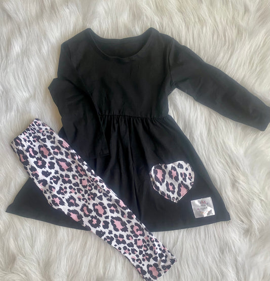 Leopard Heart Pant Set